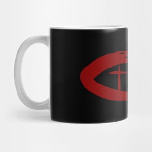 Painted Cross and Fish Christian Design - Red Mug